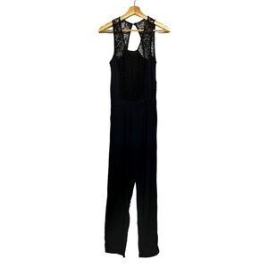 BUDDHA SAYULITA Crochet Jumpsuit Black